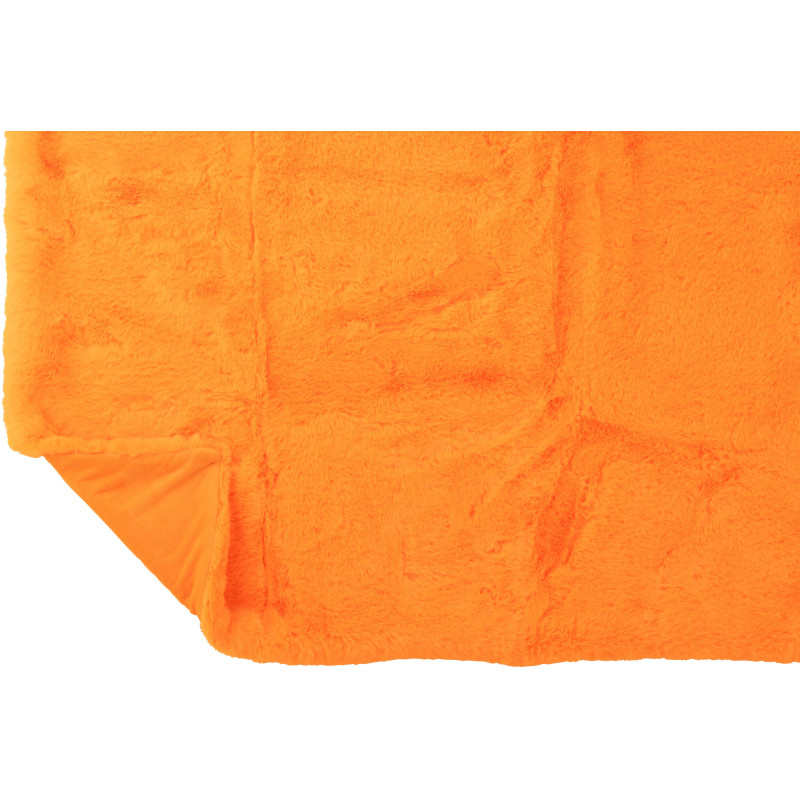 Plaid original Poils longs 130x180 en Tissu Orange Moutie - 4