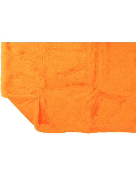 Plaid original Poils longs 130x180 en Tissu Orange Moutie - 4