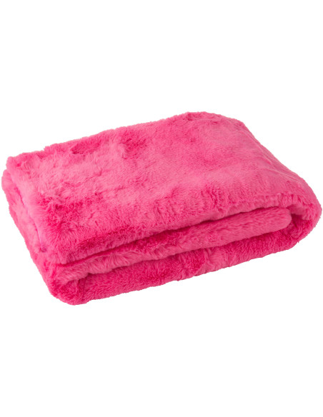 Plaid original Poils longs 130x180 en Tissu Rose fluo Moutie - 2