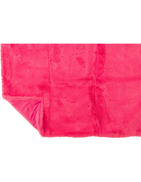 Plaid original Poils longs 130x180 en Tissu Rose fluo Moutie - 4
