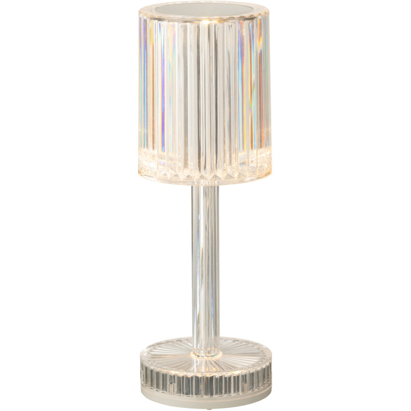 Lampe à poser tactile Led moderne chic Hauteur 24,5 cm en Plastique Transparent Modulya - 3