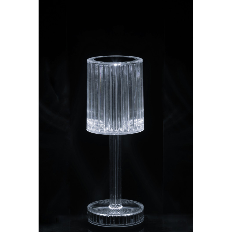 Lampe à poser tactile Led moderne chic Hauteur 24,5 cm en Plastique Transparent Modulya - 5