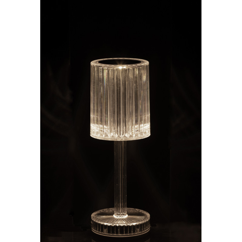 Lampe à poser tactile Led moderne chic Hauteur 24,5 cm en Plastique Transparent Modulya - 6