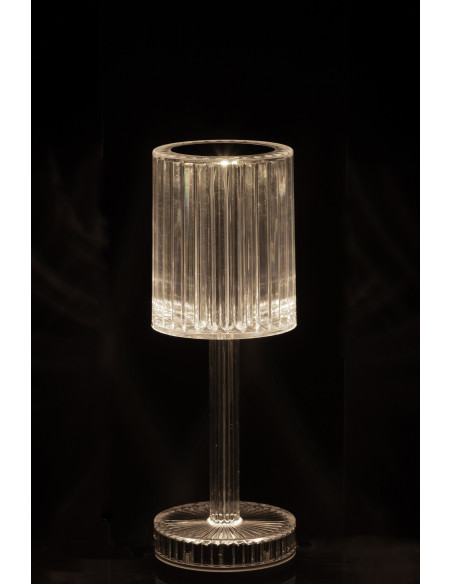 Lampe à poser tactile Led moderne chic Hauteur 24,5 cm en Plastique Transparent Modulya - 6