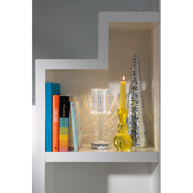 Lampe à poser tactile Led moderne chic Hauteur 24,5 cm en Plastique Transparent Modulya - 11