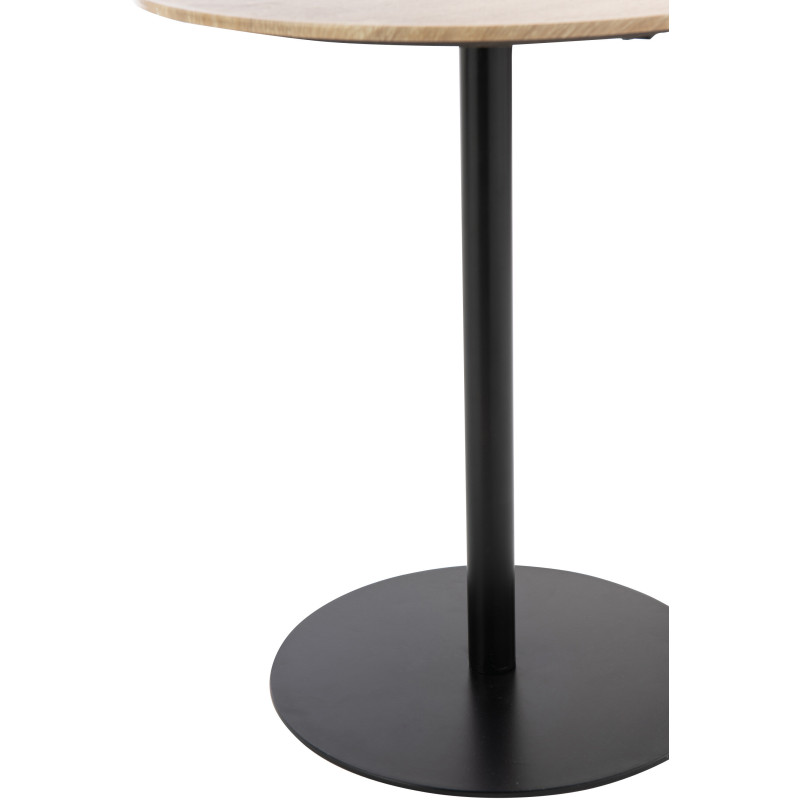 Table d'appoint gigogne moderne en Métal Noir Bois Naturel Nosty (Lot de 2) - 5