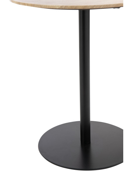 Table d'appoint gigogne moderne en Métal Noir Bois Naturel Nosty (Lot de 2) - 5