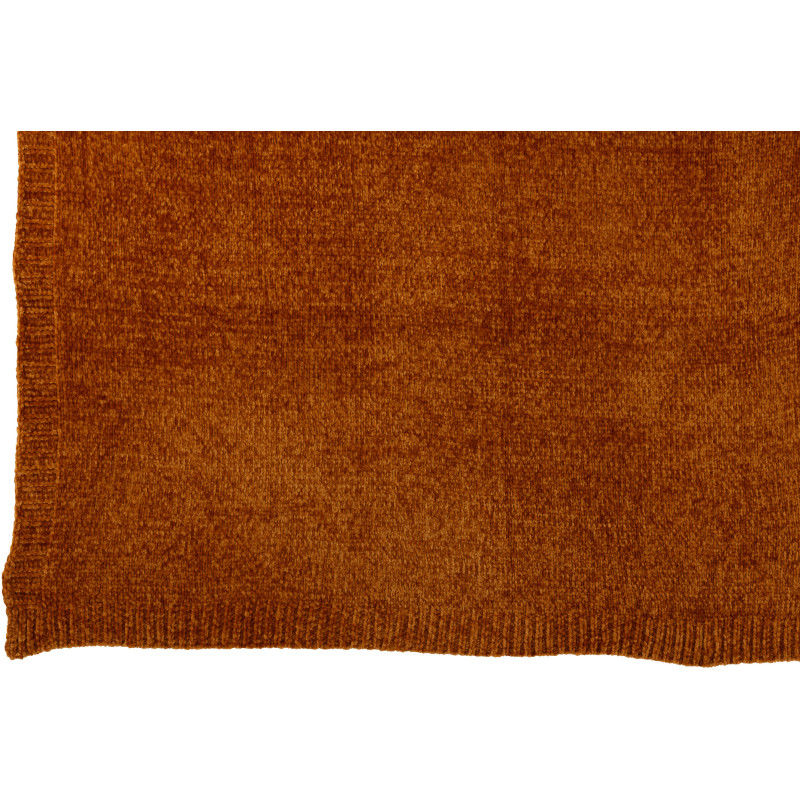 Plaid de canapé doux Chenille 130x170 en Tissu Rouille Hermesso - 3