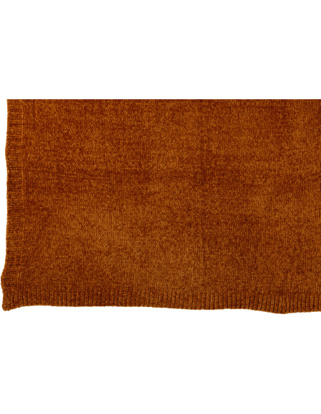 Plaid de canapé doux Chenille 130x170 en Tissu Rouille Hermesso - 3