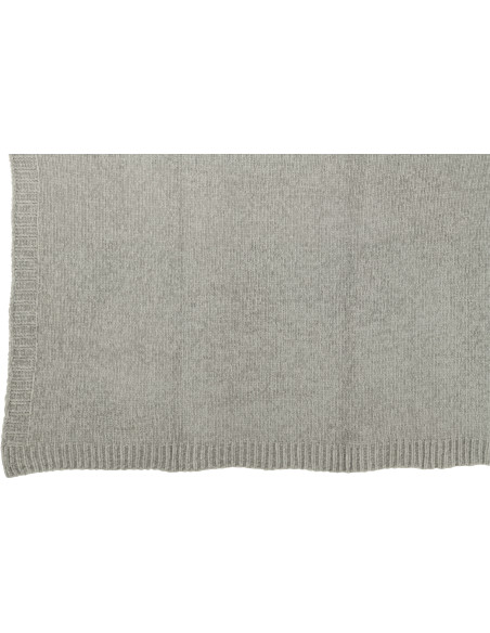 Plaid de canapé doux Chenille 130x170 en Tissu Gris Hermesso - 3