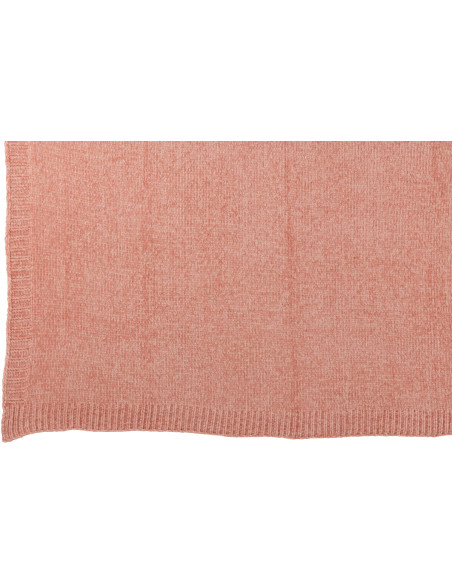 Plaid de canapé doux Chenille 130x170 en Tissu Rose clair Hermesso - 3