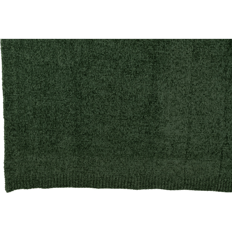 Plaid de canapé doux Chenille 130x170 en Tissu Vert foncé Hermesso - 3