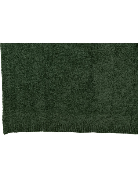 Plaid de canapé doux Chenille 130x170 en Tissu Vert foncé Hermesso - 3