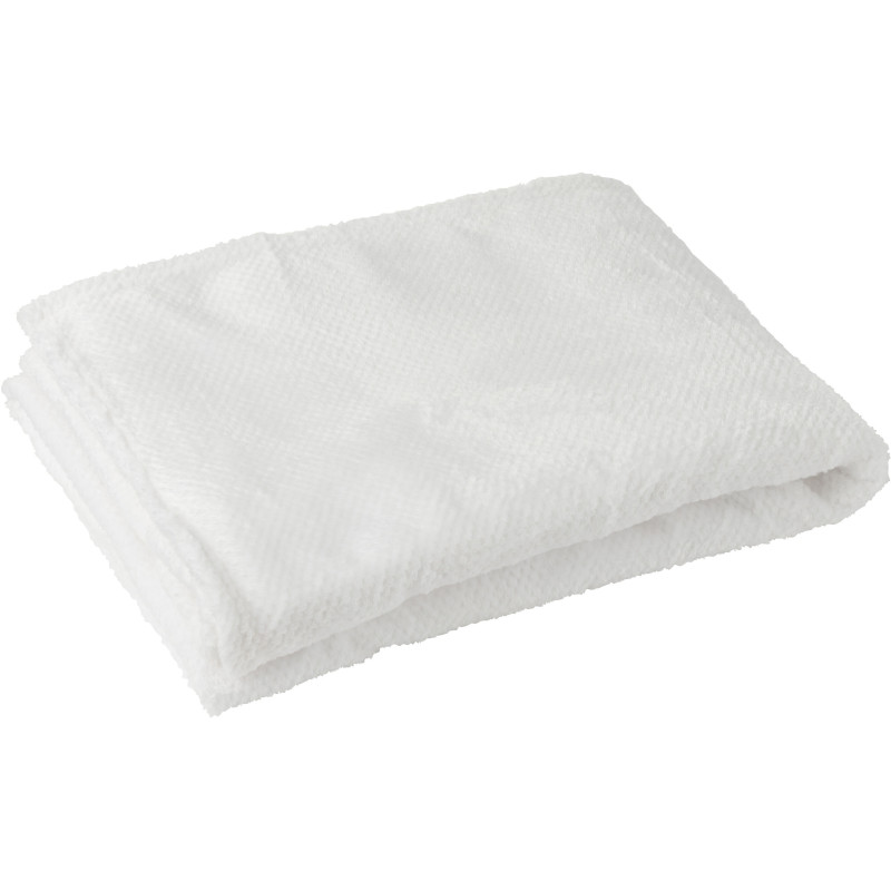 Plaid cocooning 130x170 en Tissu Blanc Snuggle - 1