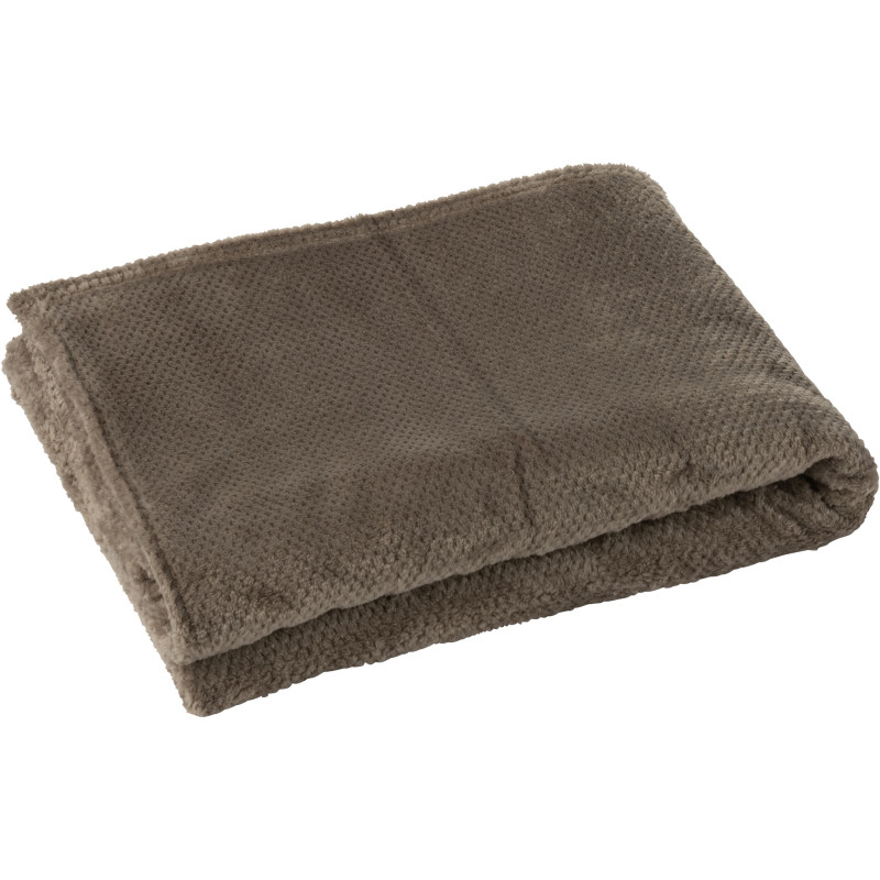 Plaid cocooning 130x170 en Tissu Gris foncé Snuggle - 1