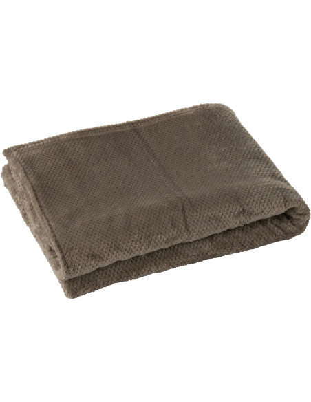 Plaid cocooning 130x170 en Tissu Gris foncé Snuggle - 1