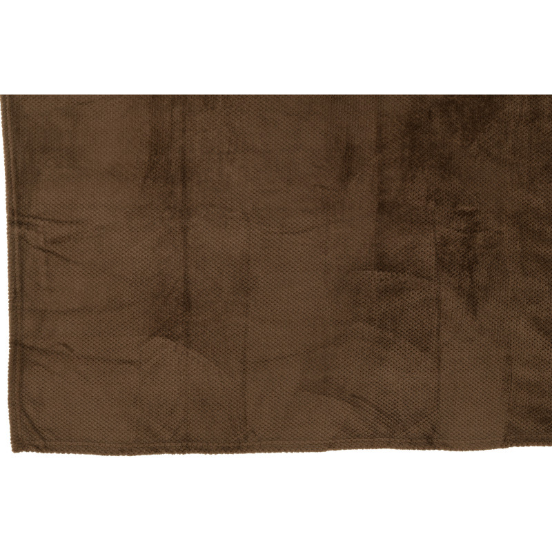 Plaid cocooning 130x170 en Tissu Marron Snuggle - 2