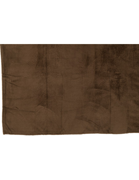 Plaid cocooning 130x170 en Tissu Marron Snuggle - 2