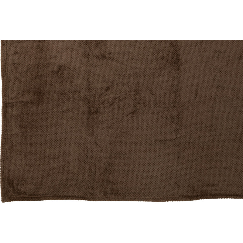 Plaid cocooning 130x170 en Tissu Marron foncé Snuggle - 2