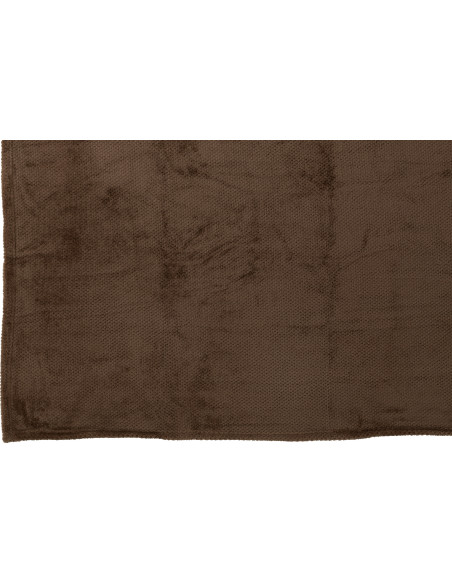 Plaid cocooning 130x170 en Tissu Marron foncé Snuggle - 2