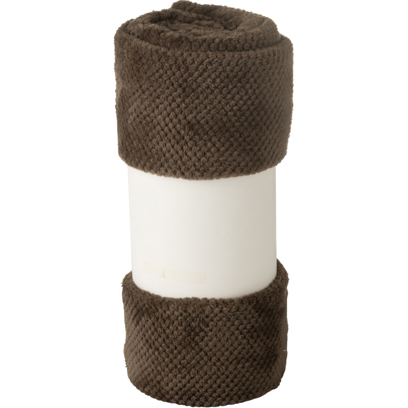 Plaid cocooning 130x170 en Tissu Marron foncé Snuggle - 3