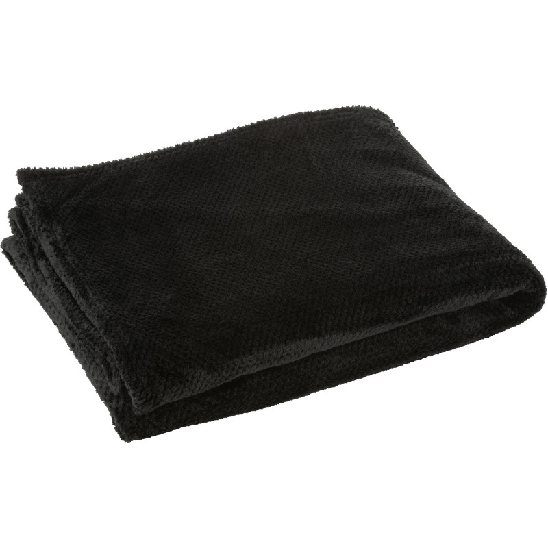 Plaid cocooning 130x170 en Tissu Noir Snuggle - 1