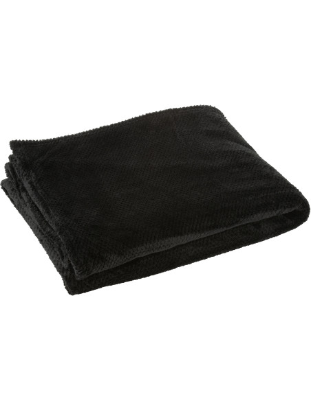 Plaid cocooning 130x170 en Tissu Noir Snuggle - 1