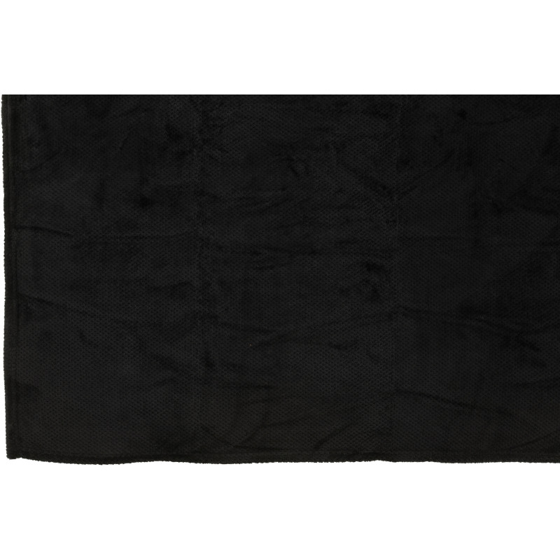 Plaid cocooning 130x170 en Tissu Noir Snuggle - 2