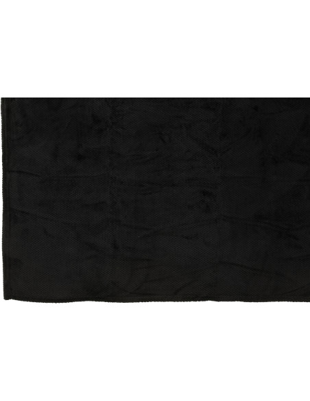 Plaid cocooning 130x170 en Tissu Noir Snuggle - 2