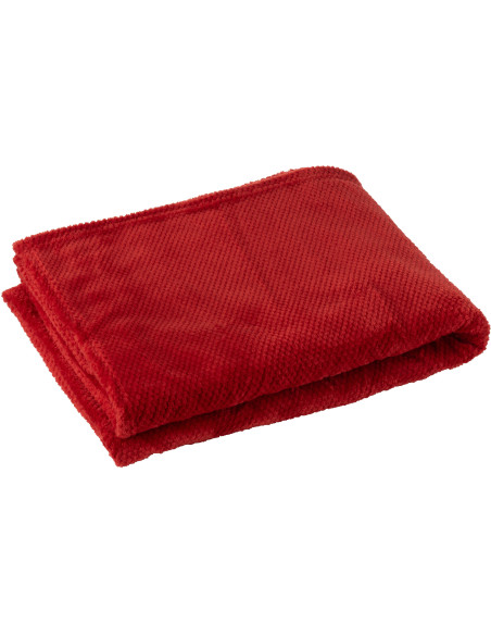 Plaid cocooning 130x170 en Tissu Rouge Snuggle - 1