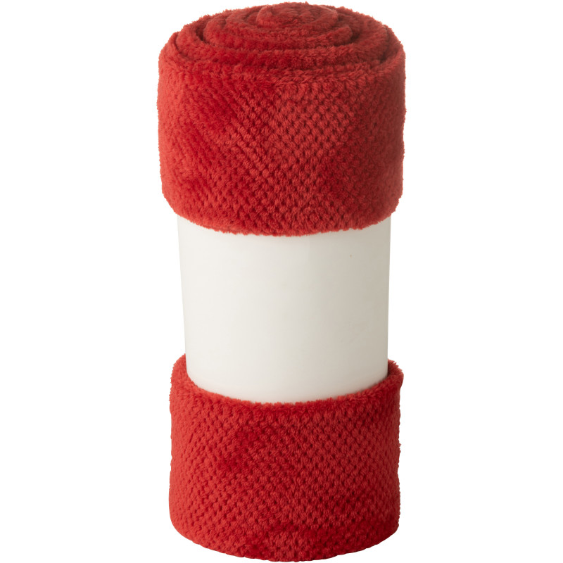 Plaid cocooning 130x170 en Tissu Rouge Snuggle - 3