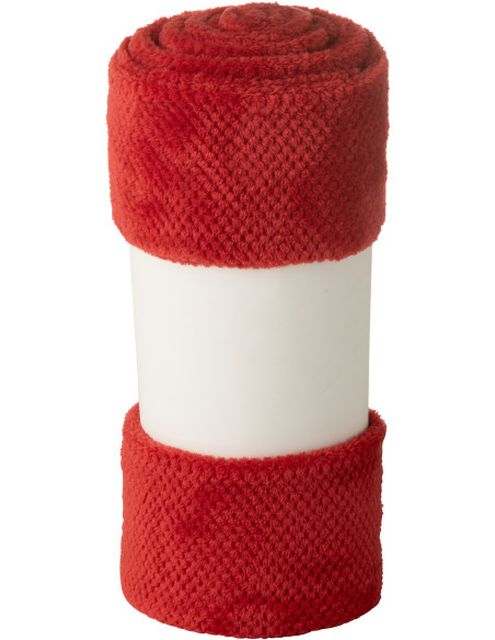 Plaid cocooning 130x170 en Tissu Rouge Snuggle - 3