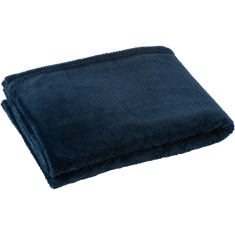 Plaid cocooning 130x170 en Tissu Bleu foncé Snuggle - 1