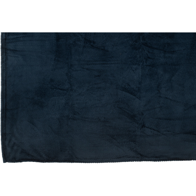 Plaid cocooning 130x170 en Tissu Bleu foncé Snuggle - 2