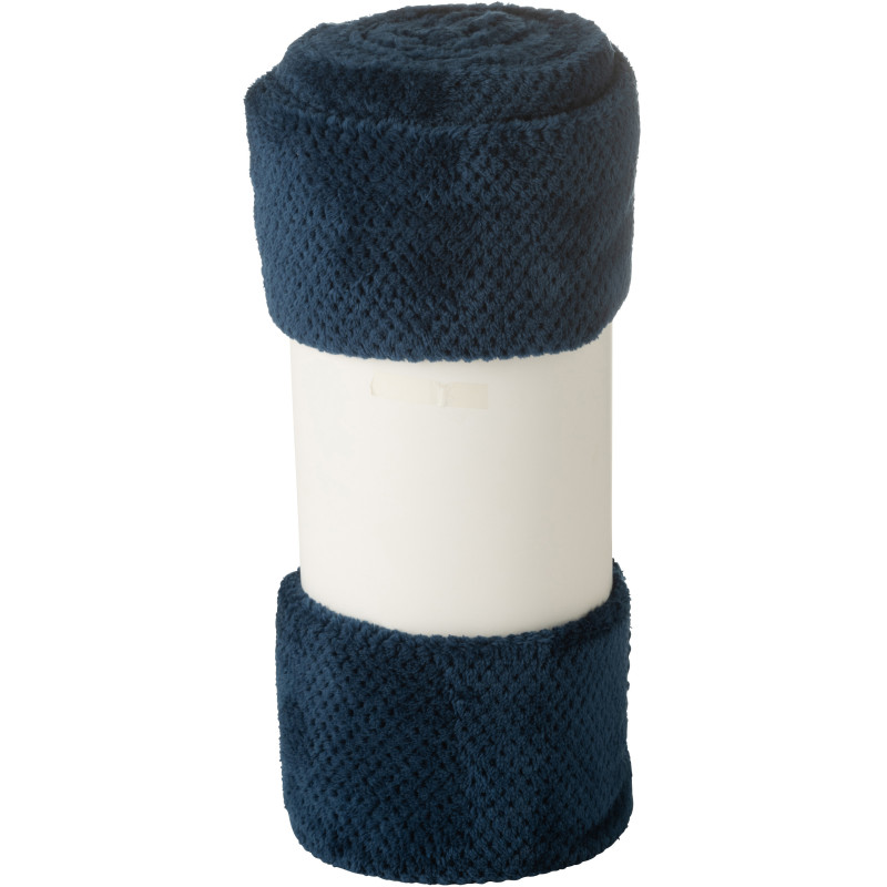 Plaid cocooning 130x170 en Tissu Bleu foncé Snuggle - 3
