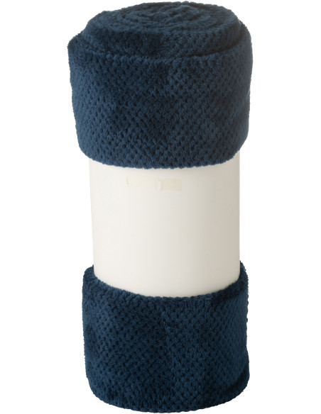 Plaid cocooning 130x170 en Tissu Bleu foncé Snuggle - 3