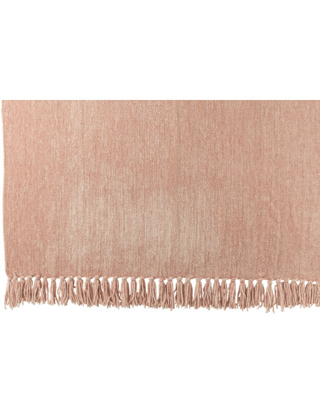 Plaid chenille 130x170 en Tissu Rose Avec pompons Caterpilli - 3