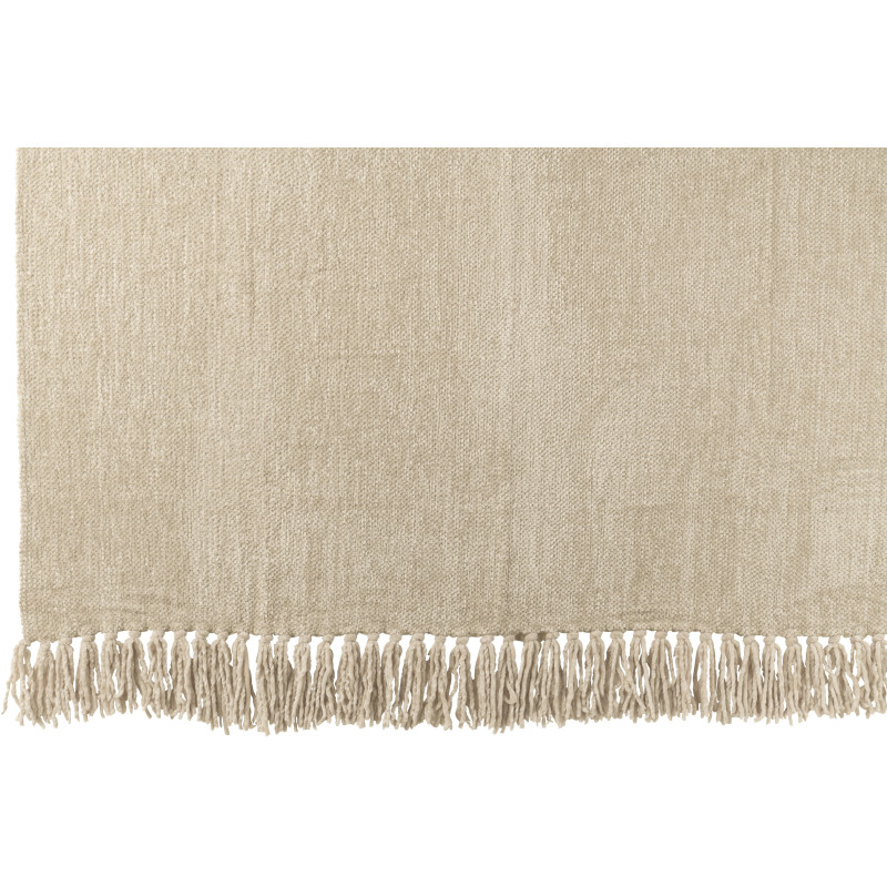 Plaid chenille 130x170 en Tissu Grège Avec pompons Caterpilli - 2