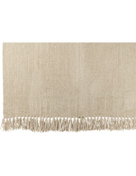 Plaid chenille 130x170 en Tissu Grège Avec pompons Caterpilli - 2