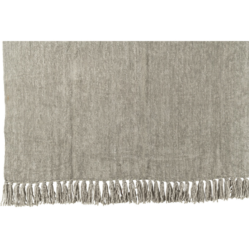 Plaid chenille 130x170 en Tissu Gris vert Avec pompons Caterpilli - 2