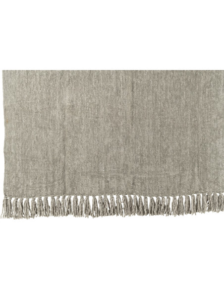 Plaid chenille 130x170 en Tissu Gris vert Avec pompons Caterpilli - 2