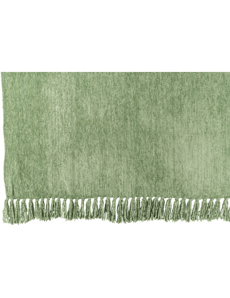 Plaid chenille 130x170 en Tissu Vert mousse Avec pompons Caterpilli - 2