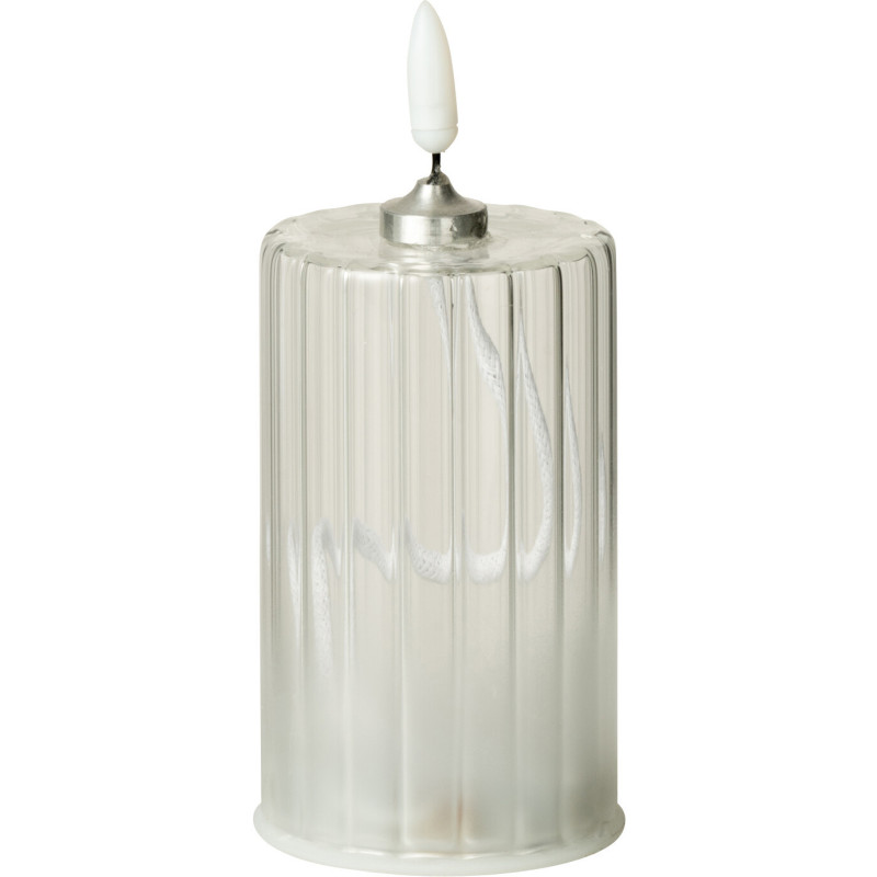 Petite Bougie originale Led cylindre Hauteur 10 cm en Verre Transparent Cyldro - 1