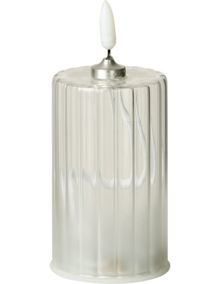 Petite Bougie originale Led cylindre Hauteur 10 cm en Verre Transparent Cyldro - 1