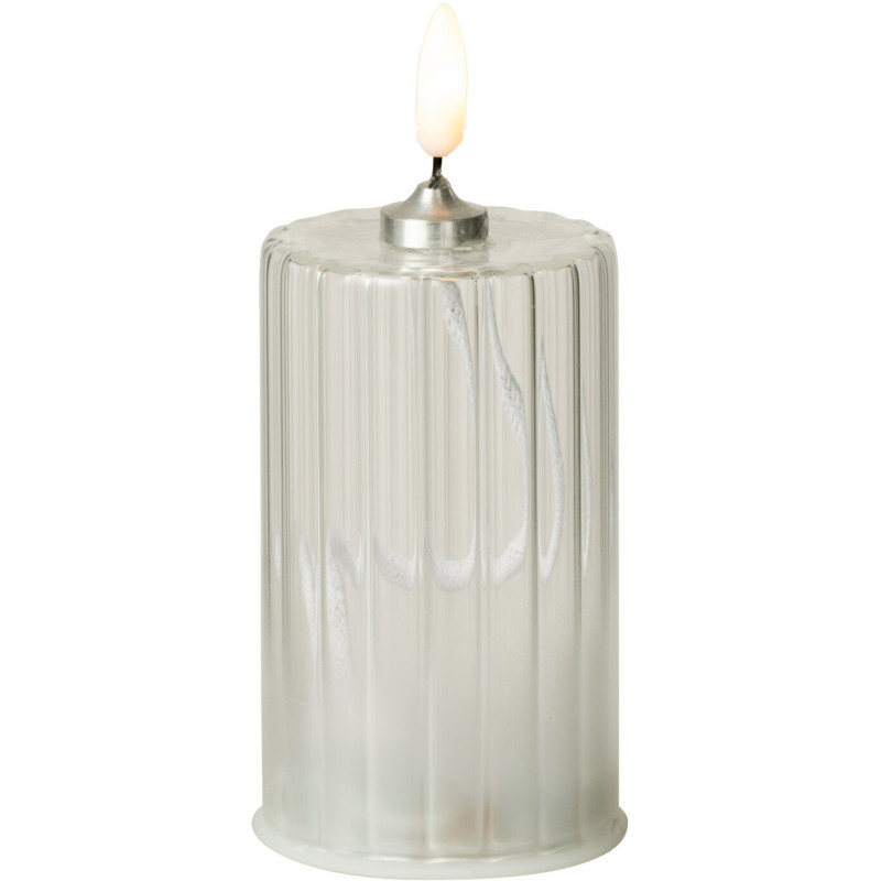 Petite Bougie originale Led cylindre Hauteur 10 cm en Verre Transparent Cyldro - 3