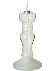 Bougie originale Led moderne chic Hauteur 22 cm en Verre Transparent Stinuo - 1