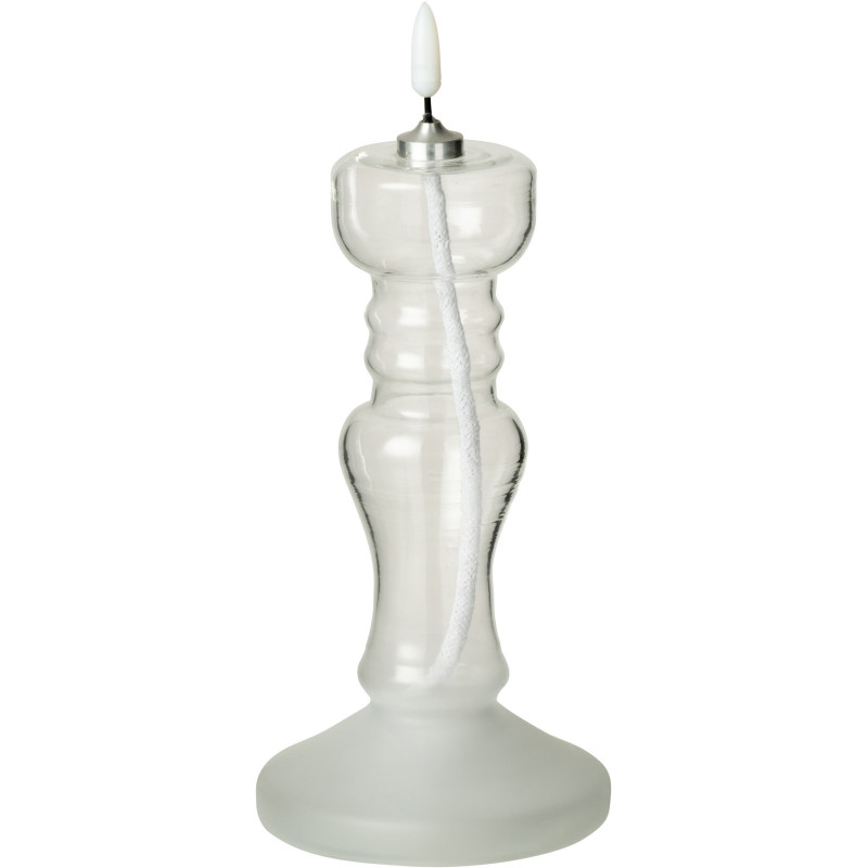 Bougie originale Led moderne chic Hauteur 22 cm en Verre Transparent Stinuo - 1