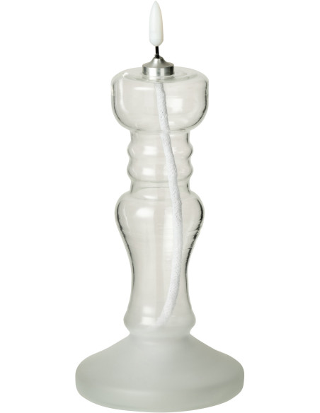 Bougie originale Led moderne chic Hauteur 22 cm en Verre Transparent Stinuo - 1