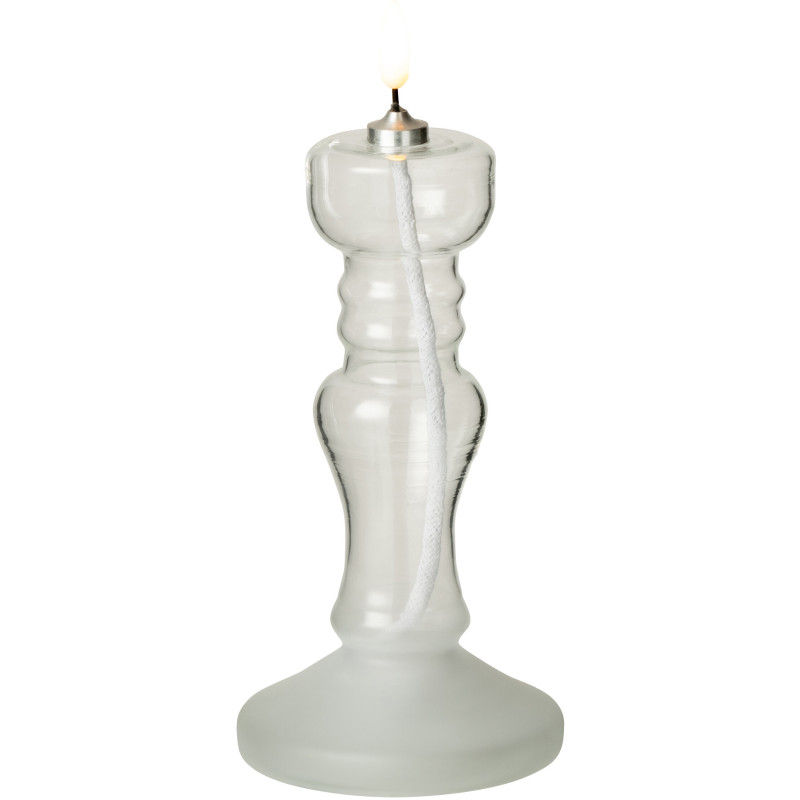Bougie originale Led moderne chic Hauteur 22 cm en Verre Transparent Stinuo - 3