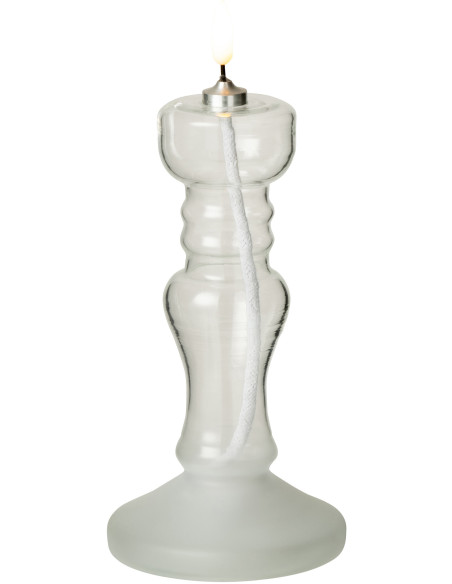 Bougie originale Led moderne chic Hauteur 22 cm en Verre Transparent Stinuo - 3